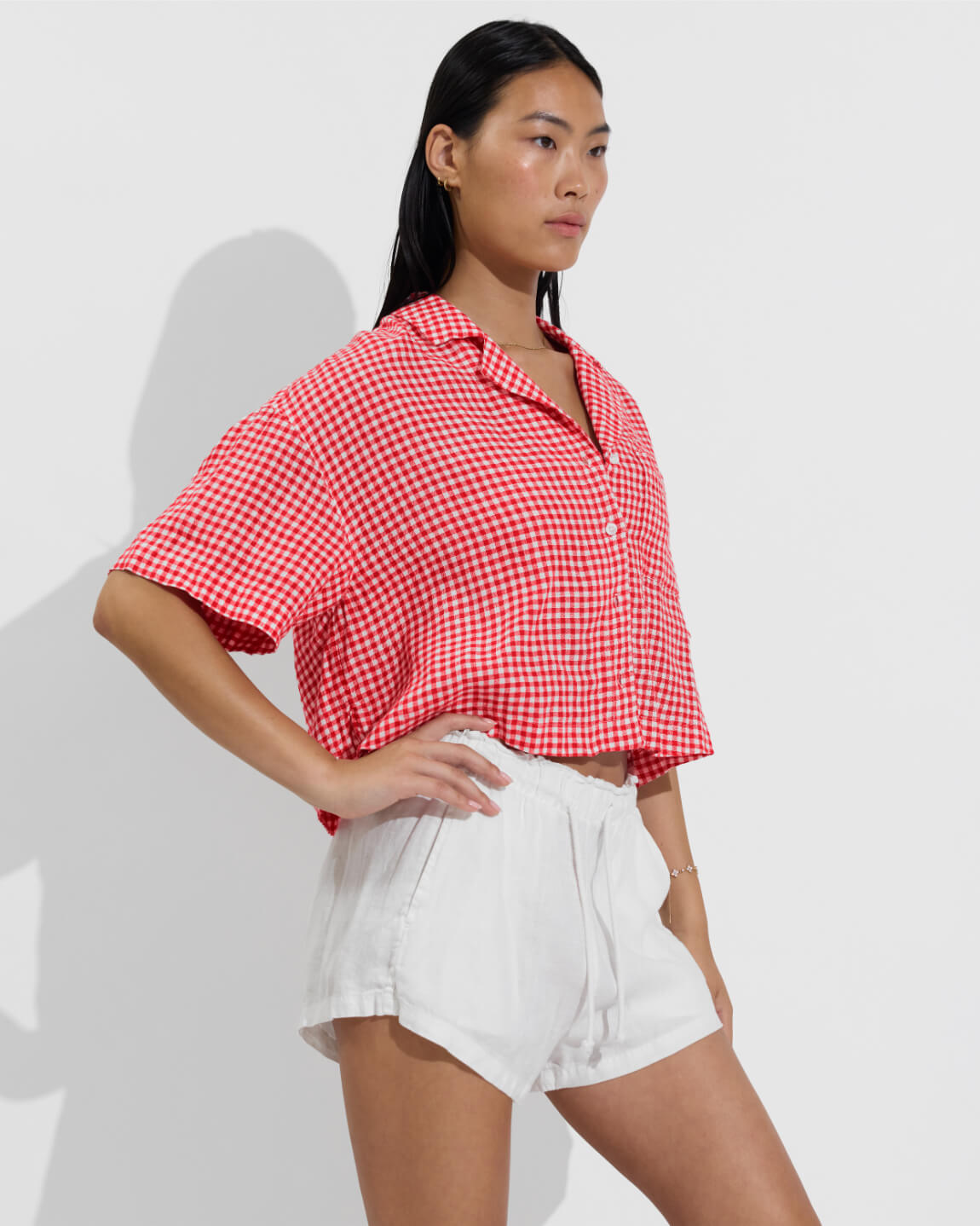 Leisure Shirt - Gingham: Sweet Chili Heat / Coconut