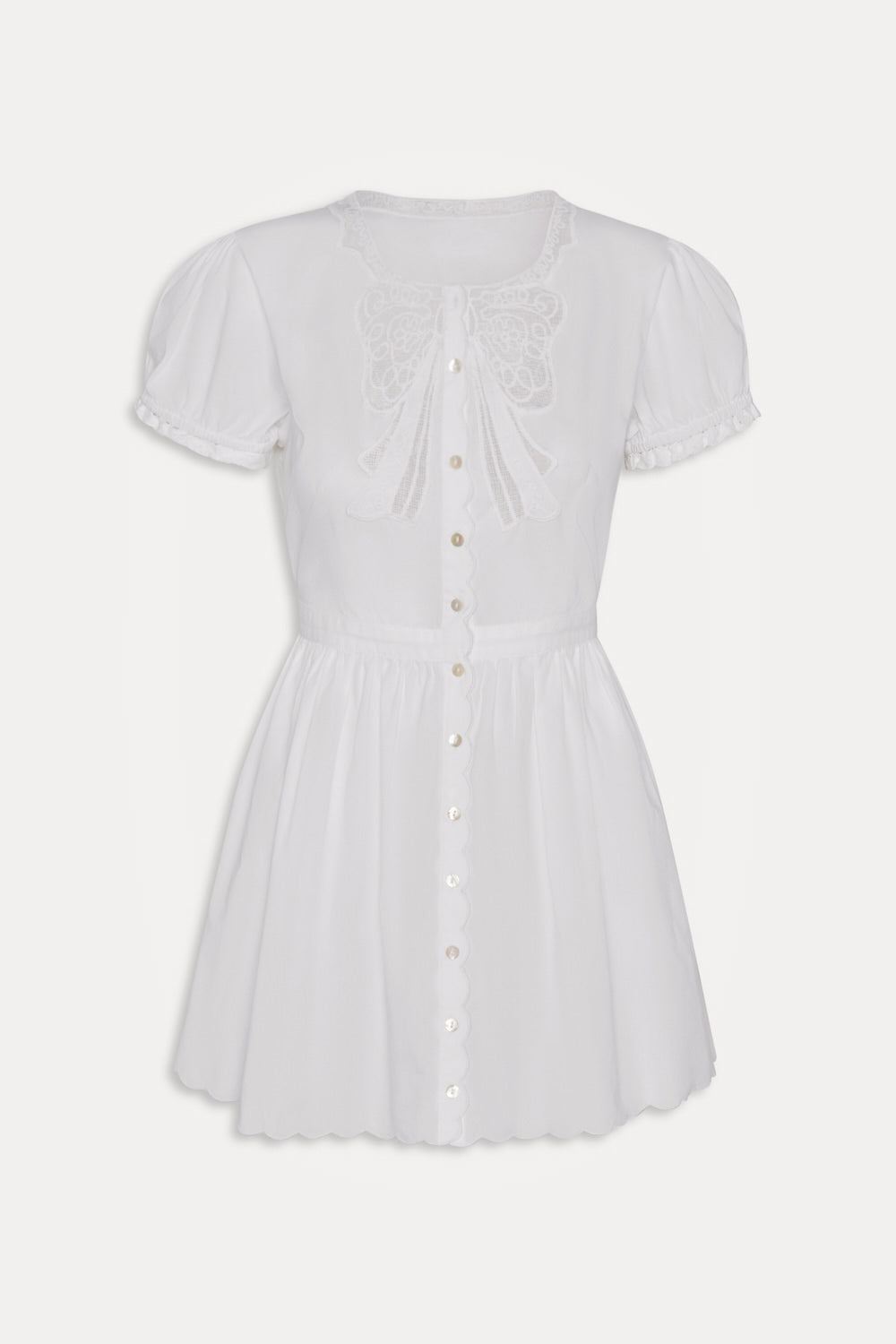 Ivy Cotton Mini Dress - White