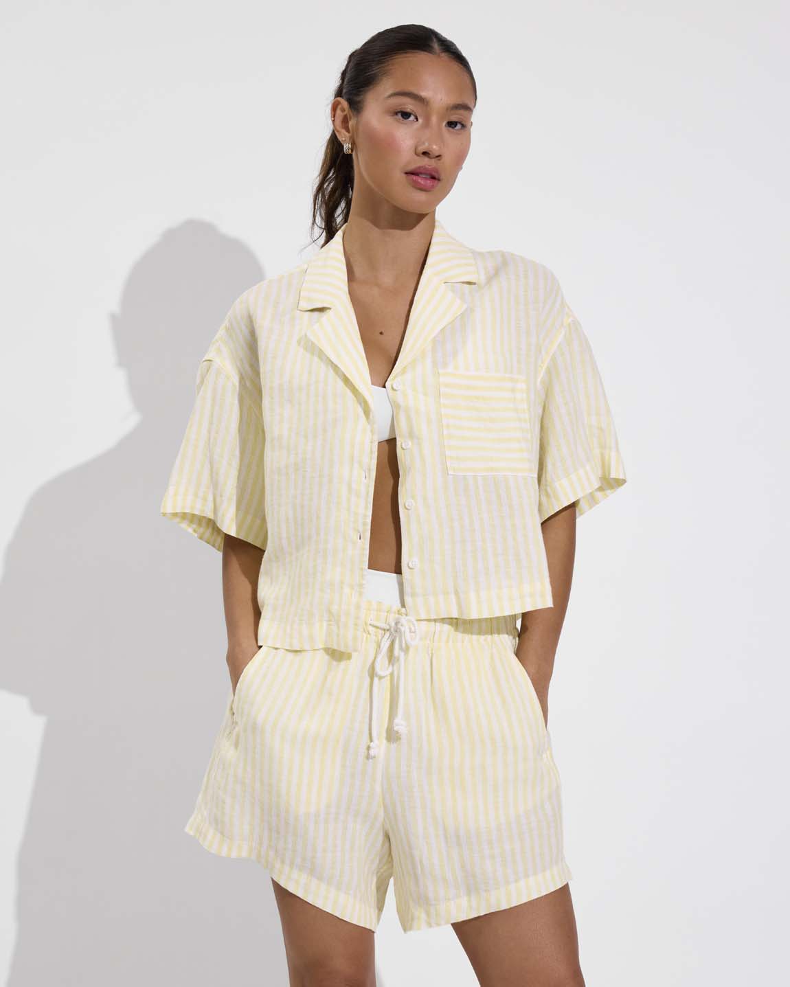 Leisure Shirt - Bungalow Stripe: Melt / Coconut