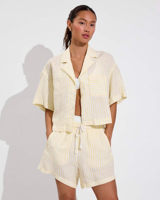 Leisure Shirt - Bungalow Stripe: Melt / Coconut