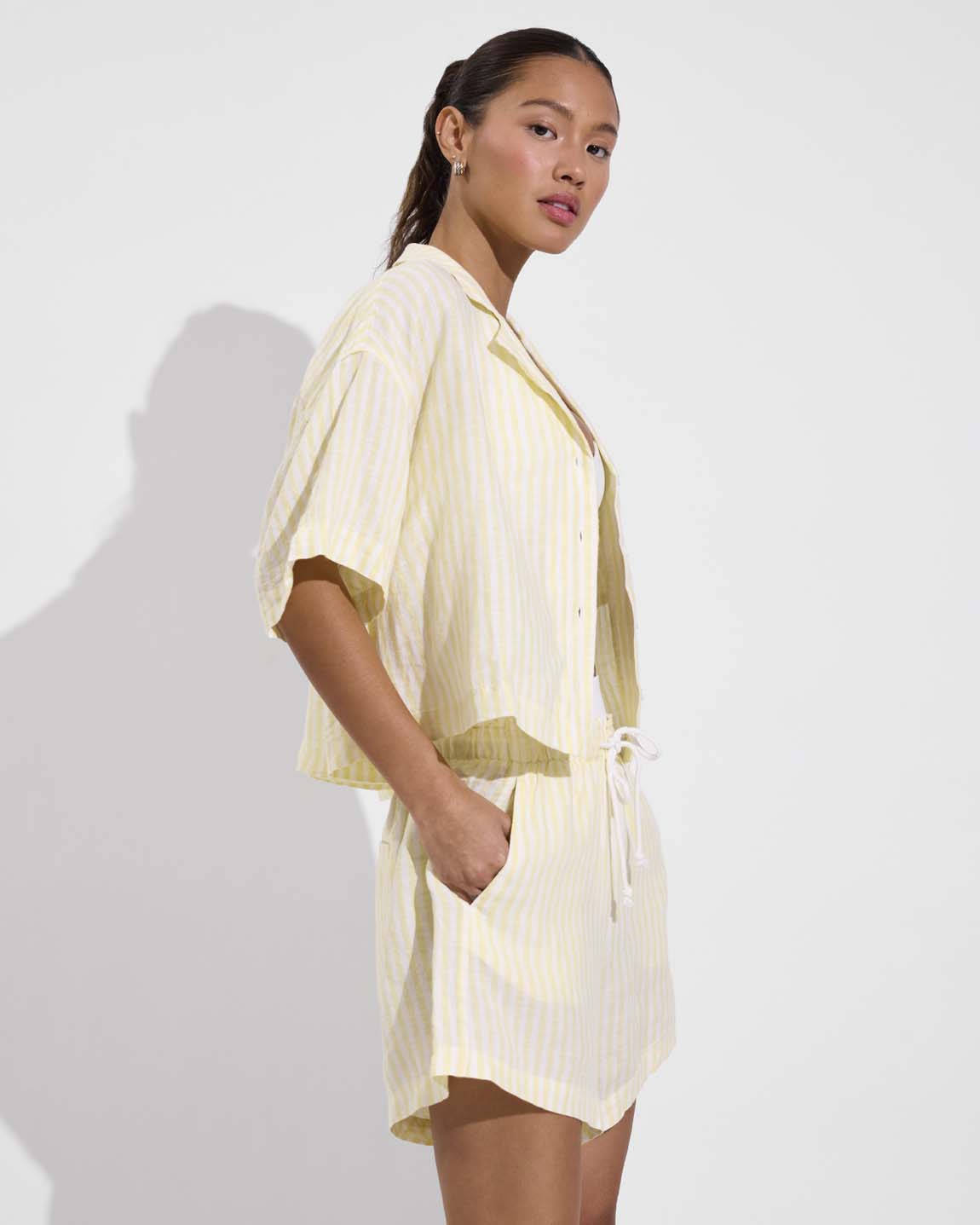 Leisure Shirt - Bungalow Stripe: Melt / Coconut