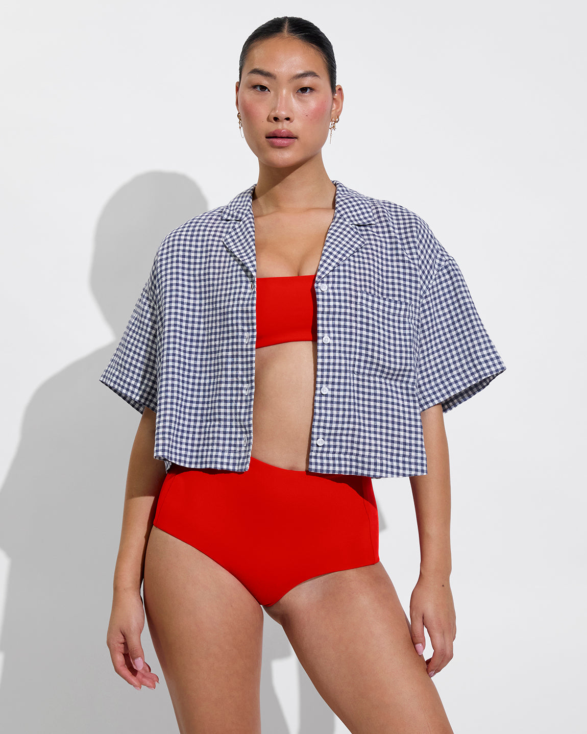 Leisure Shirt - Gingham: Varsity / Coconut