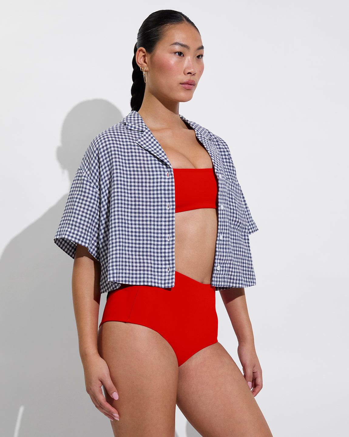 Leisure Shirt - Gingham: Varsity / Coconut