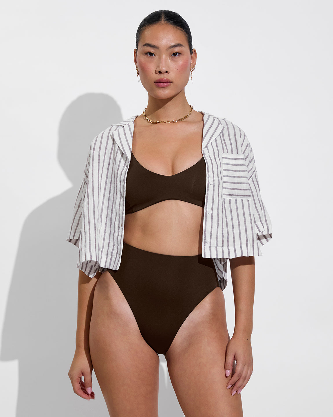 Leisure Shirt - Classic Stripe: Stormy / Coconut