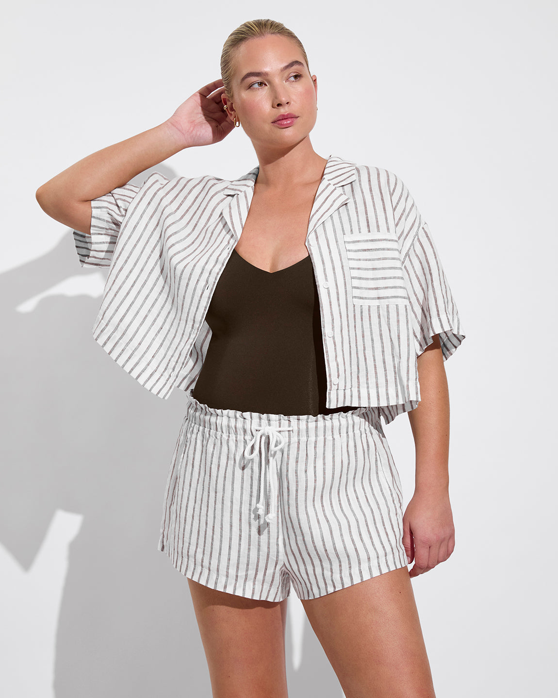 Leisure Shirt - Classic Stripe: Stormy / Coconut