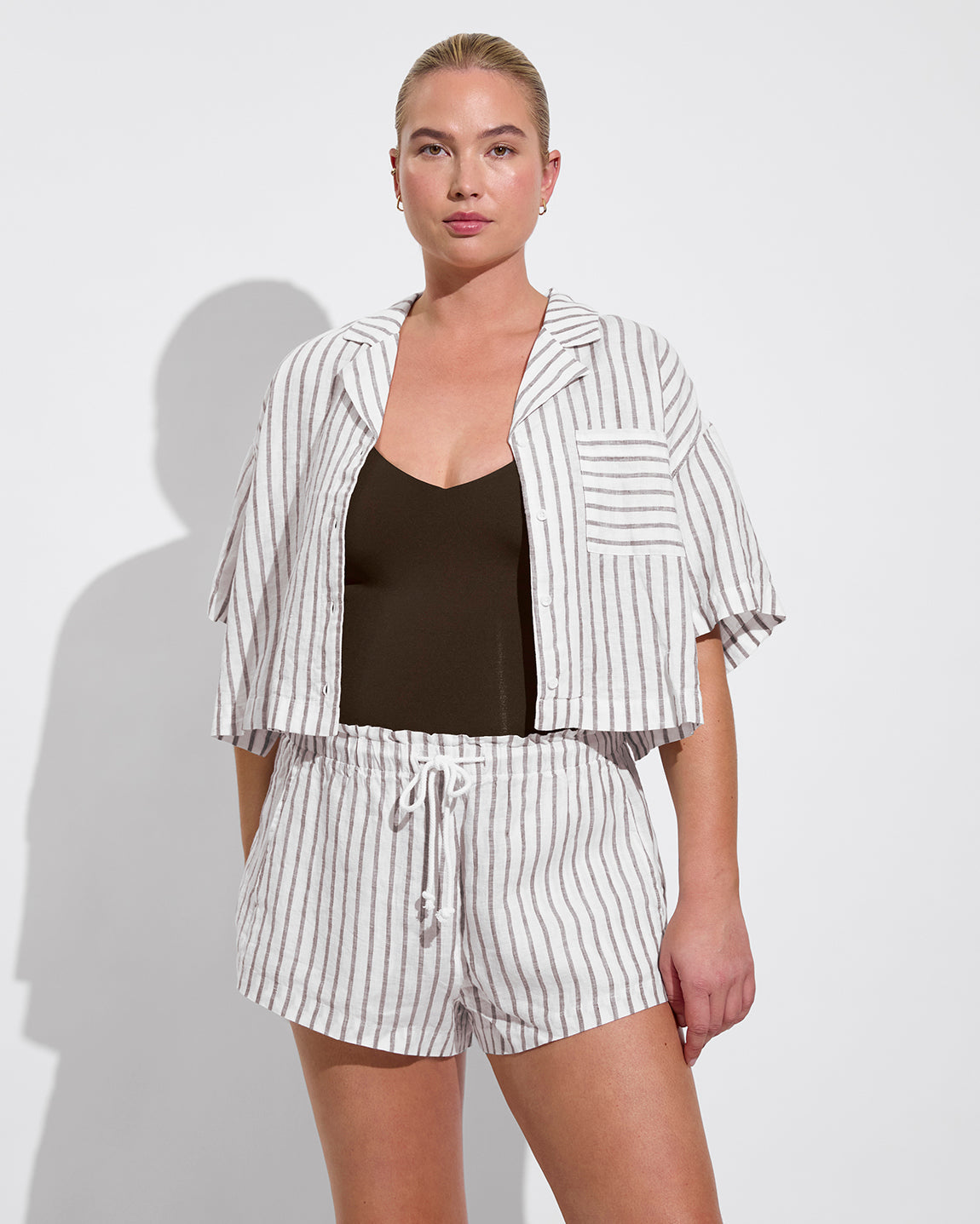 Leisure Shirt - Classic Stripe: Stormy / Coconut