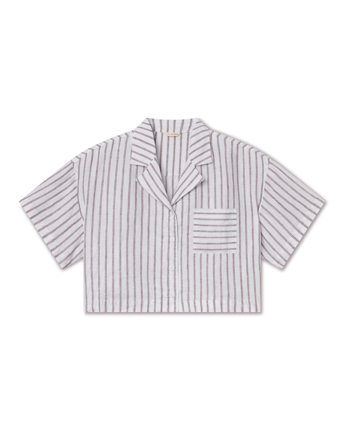 Leisure Shirt - Classic Stripe: Stormy / Coconut